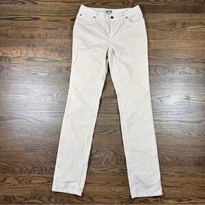 J. Jill Corduroy Pants Womens 4 Tall Beige Slim Leg Stretch 5 Pocket Casual